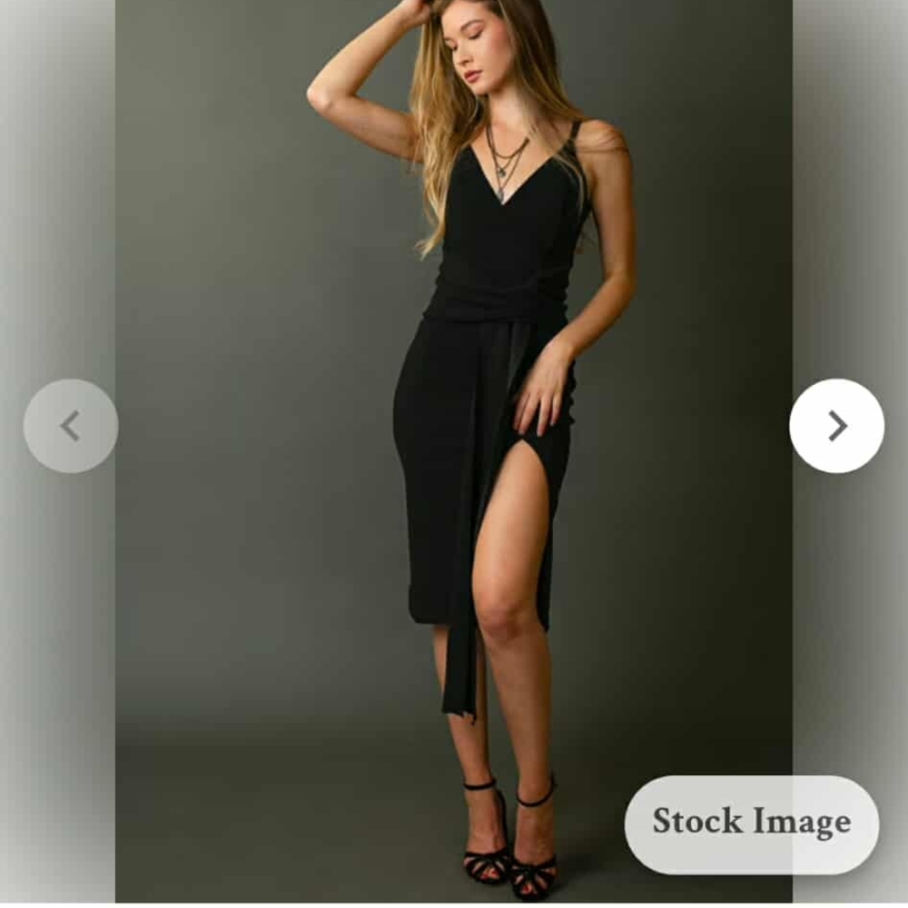 Joyfolie Black Asymmetrical Dress